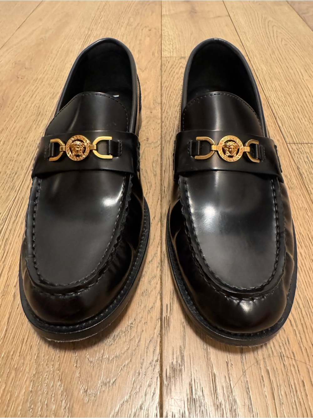 Women’s Versace Black Medusa ‘95 Loafers Size 37.5